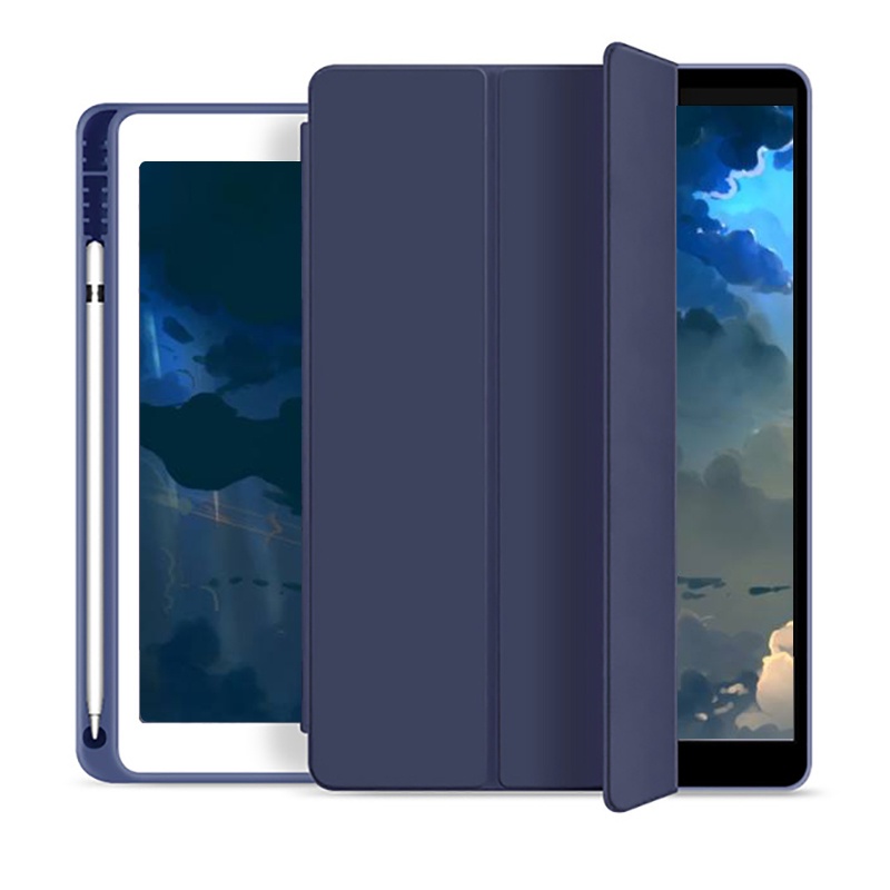 Bao da máy tính bảng Aresko nắp lật có ngăn bút thích hợp cho iPad Air 1 2 2017 2018 9.7 Mini 5 6 7th 8th 9th 10.2 Air 3