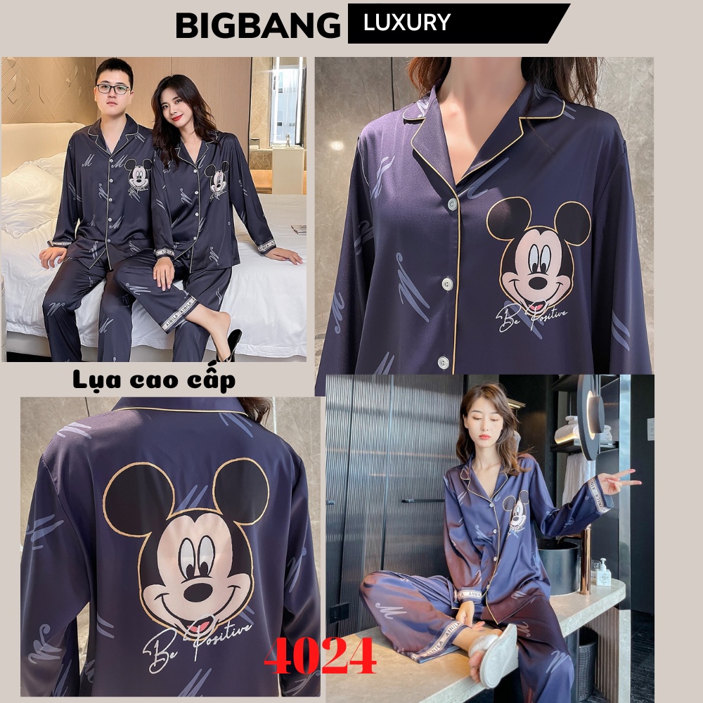 Bộ Pijama Nam Nữ Lụa Cao Cấp Bigbang Luxury - Bộ Đồ Ngủ Đôi Lụa Mềm Mại Siêu Đẹp Dành Cho Các Cặp Đôi