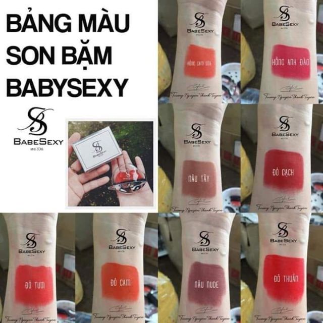 Bảng màu son bặm babesexy