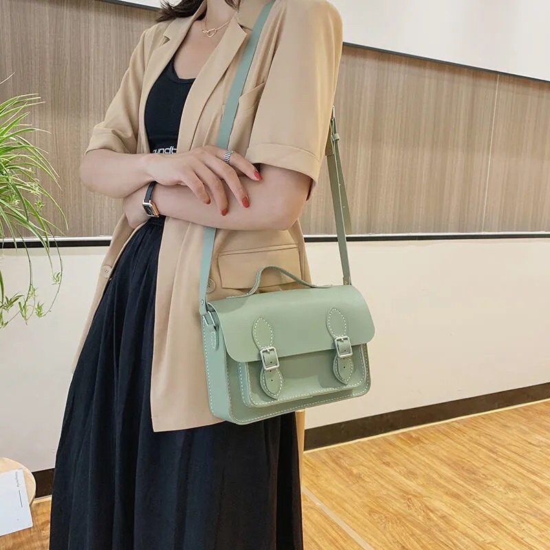 M5_Túi Xách Vuông Da PU Tự May Handmade