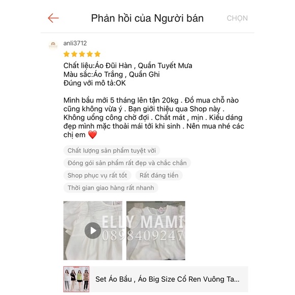 ( 40kg - 95kg ) Set Áo Bầu , Bigsize Cổ Ren Vuông Mặc Thoải Mái Suốt Thai Kì &amp; Sau Sinh Thiết Kế Cao Cấp