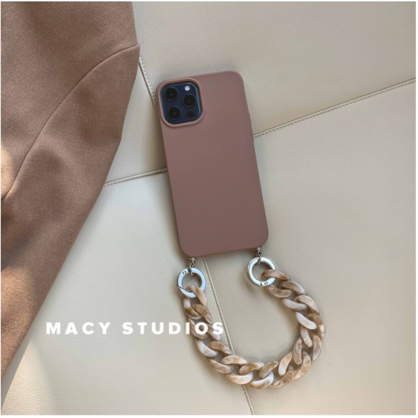 Ôp Điện Thoại Silicon Dẻo Họa Tiết Vân Đá Sang Trọng Kèm Dây Đeo Cho iphone 14 13 12 11 pro max xr x xs max 7 8 plus