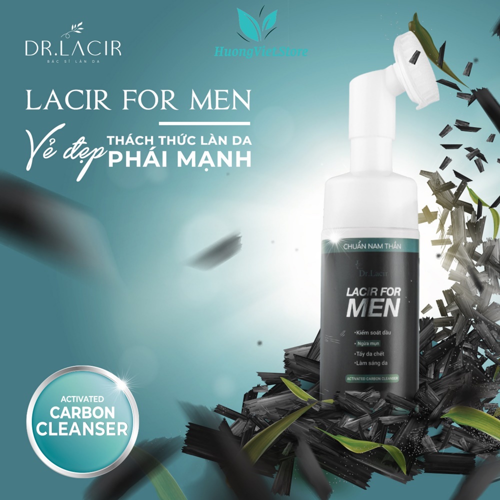 Sữa Rửa Mặt Dr Lacir Formen 150ml Hàn Quốc Trắng Da Loại Bỏ Mụn Cho Nam Da Dầu