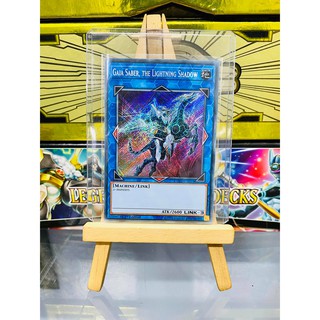 [ Dưa Hấu Yugioh ] Lá bài thẻ bài Gaia Saber, the Lightning Shadow - Secret Rare - Tặng bọc bài nhựa bảo quản