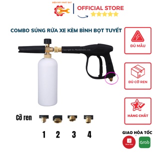 Combo bình súng bọt tuyết -Tặng Kèm Đầu Nối Nhanh