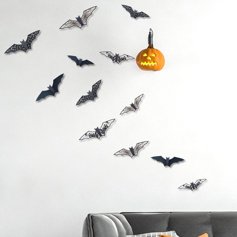 WATTLE Bộ 12 Sticker Hình Dơi Và Ngôi Sao 3D Dùng Làm Đạo Cụ Chụp Ảnh