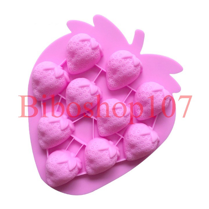 Khuôn Silicon hình dâu tây