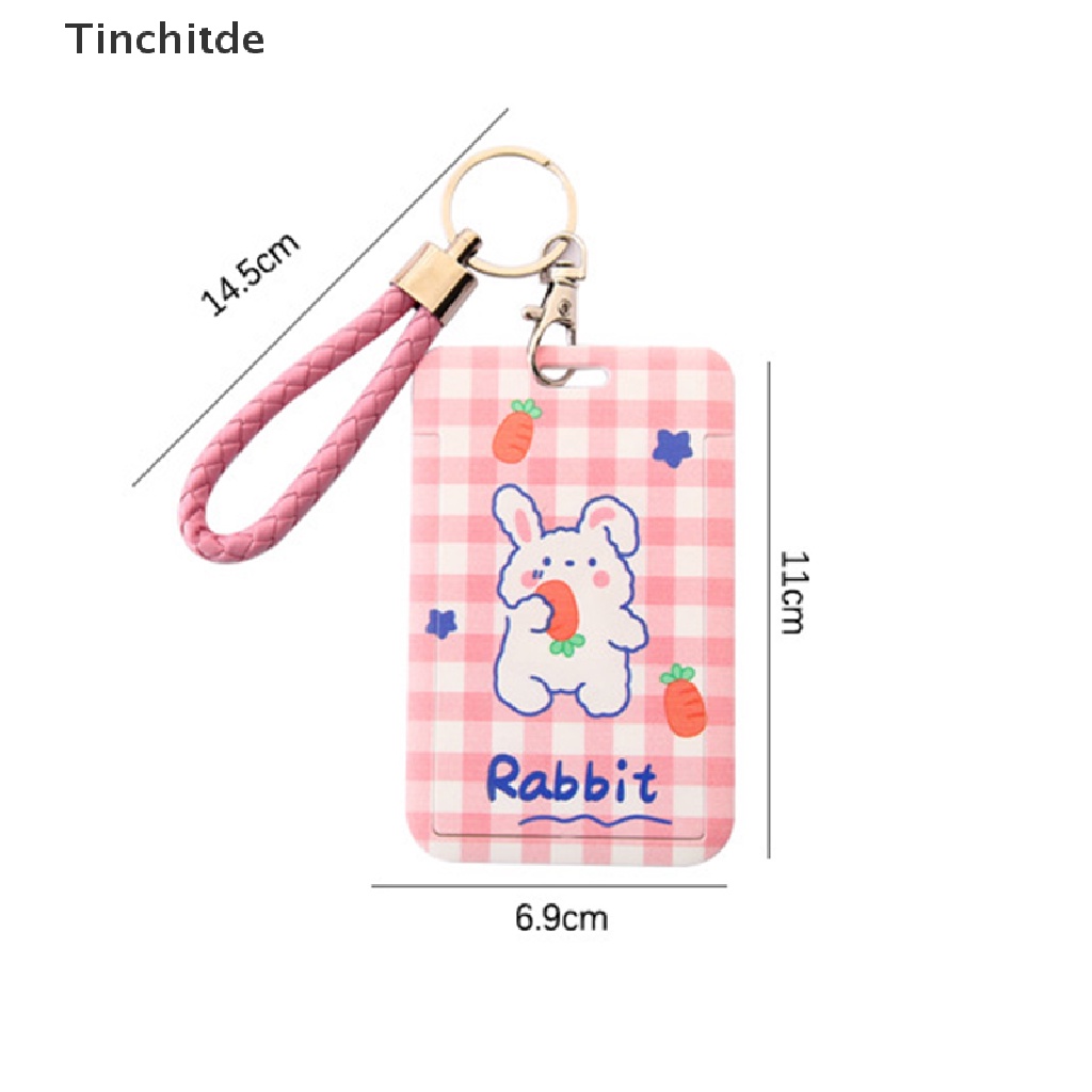 Túi Đựng Thẻ ID Họa Tiết Hoạt Hình Dễ Thương Kèm Móc Khóa Tiện Dụng