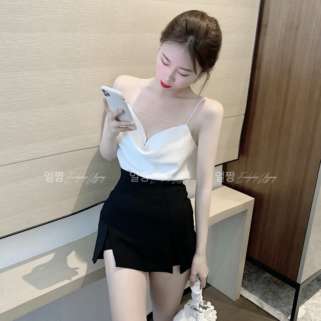 Áo kiểu hai dây nữ Emilyshop ulzzang