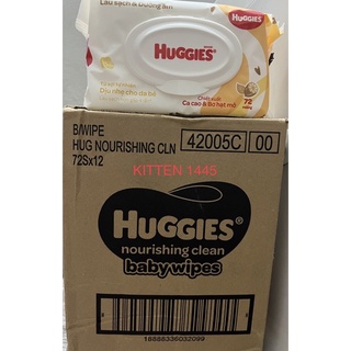 Khăn giấy ướt Huggies ca cao bơ hạt mỡ/ không mùi 64 -72 miếng/gói