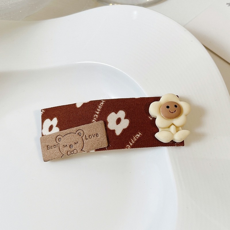 Kẹp tóc vải hình vuông họa tiết hoạt hình phong cách Nhật bản