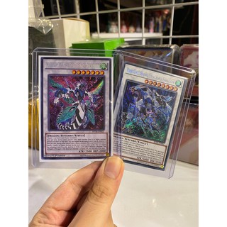 Lá bài thẻ bài Yugioh Combo Rồng pha lê Clear Crystal Wing Synchro Dragon  - Secret Rare - Tặng bọc bài nhựa bảo quản