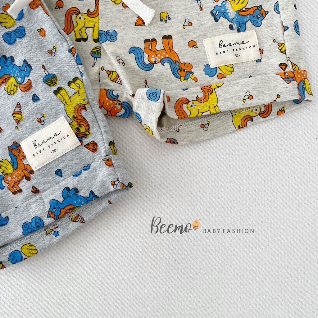 Quần đùi Pony cho bé trai gái Beemo, chất liệu cotton co dãn 4 chiều, 2 màu xinh xắn B136