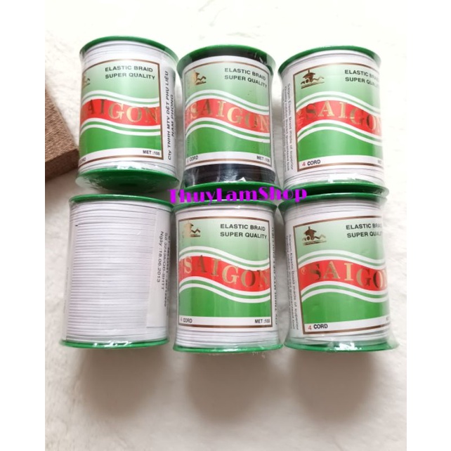 Cuộn thun super quality sài gon luồn quần áo, thun nhún, thun may khẩu trang