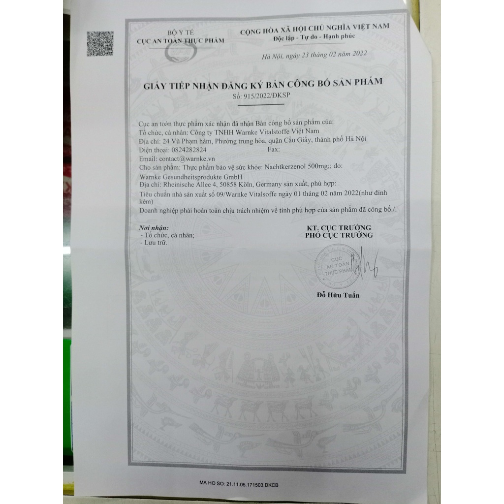 Tinh Dầu Hoa Anh Thảo Đức Warnke Nachtkerzenol 500mg 100 viên giúp làm đẹp da tóc cân bằng nội tiết tốt cho tim mạch