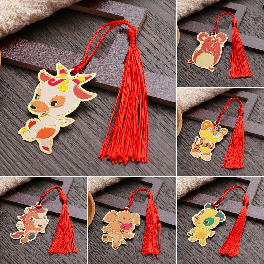 WTTLE Kẹp Sách Họa Tiết Hoạt Hình Phối Tua Rua Xinh Xắn Dành Cho Bé