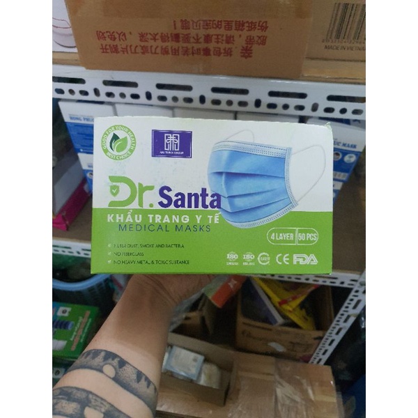 Hộp 50 cái khẩu trang y tế 4 lớp kháng khuẩn, chống giọt bắn , chống bụi hiệu quả , an toàn | BigBuy360 - bigbuy360.vn