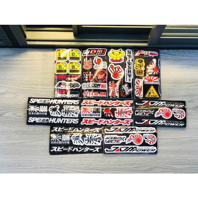 Tem Logo Sticker Mini Theo Sét Trang Trí Xe Máy Kiểu JDM Japan