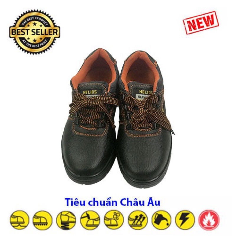 giày bảo hộ lao động Helios Titan mũi thép, chống Đinh, chống dầu, chống trơn trượt, siêu bền