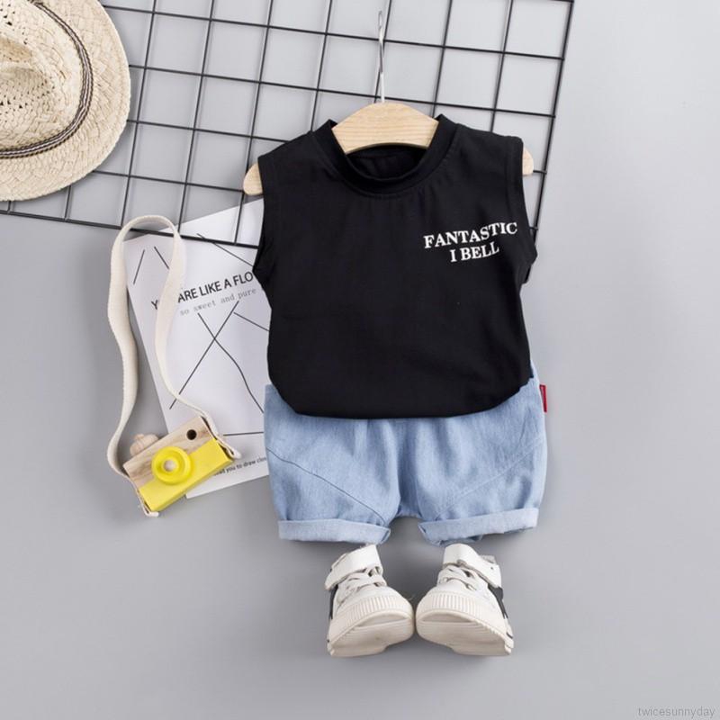 ☀ sunny ღ Bộ áo thun + quần short hình khủng long cho bé trai