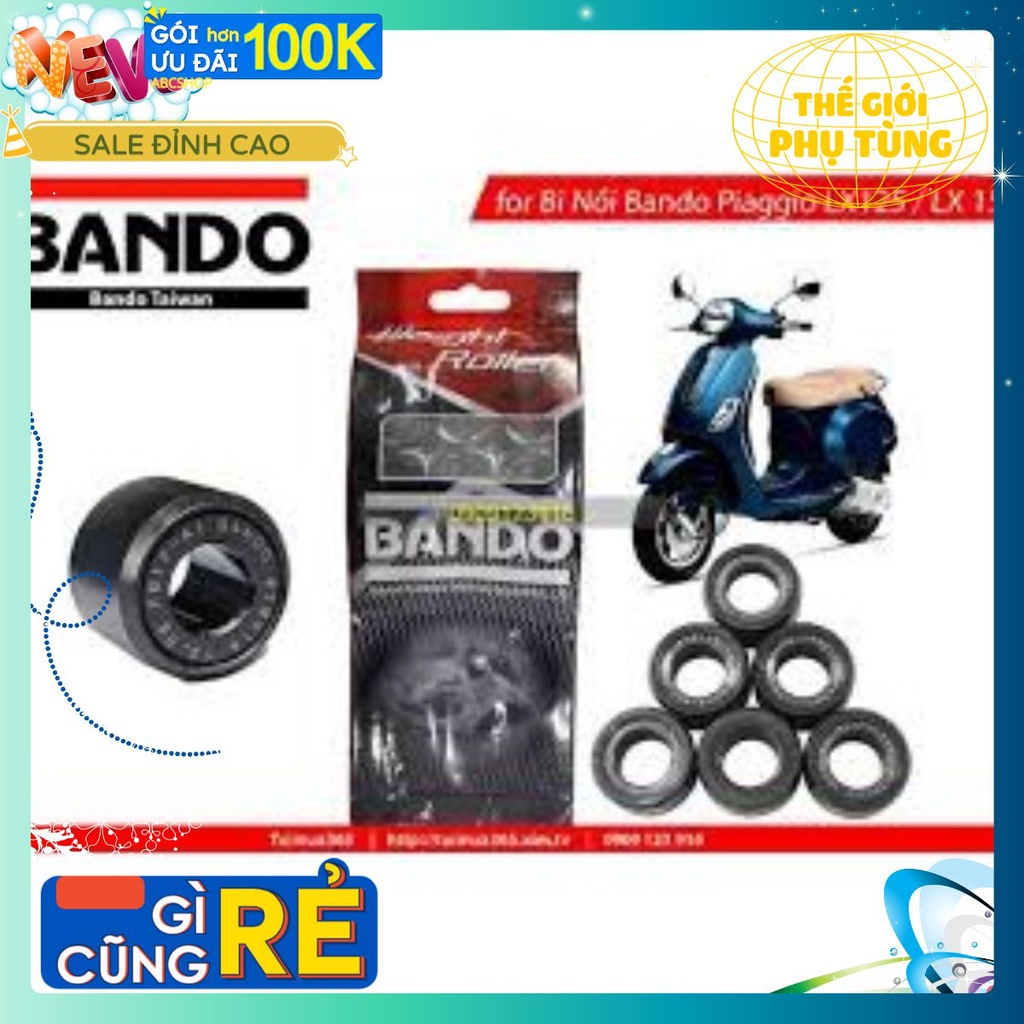 Bi nồi Liberty 2V, Vespa LX 2v 125 150 Bando con lăn 19 17 9 - Hàng chính hãng Bando, giá tốt