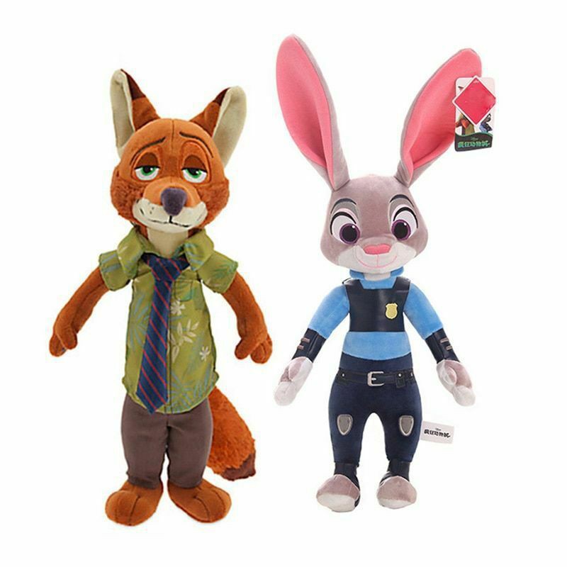 Thú Nhồi Bông Hình Thỏ Zootopia/Zootropolis Judy Hopps Nick Rabbit Wilde Fox Làm Quà Tặng Cho Trẻ Em