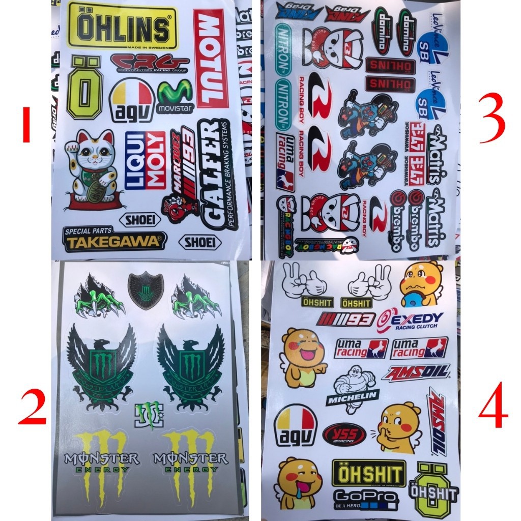 Tem dán xe motul chống thấm nước chống bay màu siêu đẹp