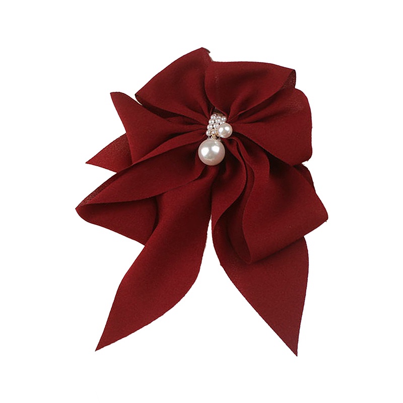 Ygt Kẹp Tóc Hình Nơ Đính Ngọc Trai Cỡ Lớn Phụ Kiện Tóc Dành Cho Bạn Nữ