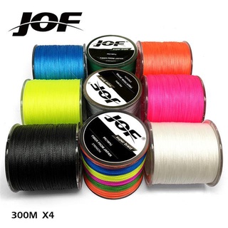 Dây câu cá PE bện JOF 300M Dây cá 4 sợi siêu bền cho câu cá biển Thương hiệu cá chép Dây dây cá Peche
