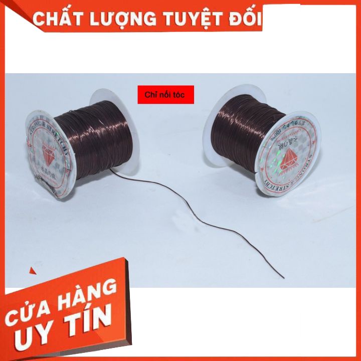 Chỉ nối tóc chuyên dùng  cho Salon -loại chỉ dai đàn hồi tốt -giúp cho thợ nối tóc dễ dàng có maud đen và màu nâucos