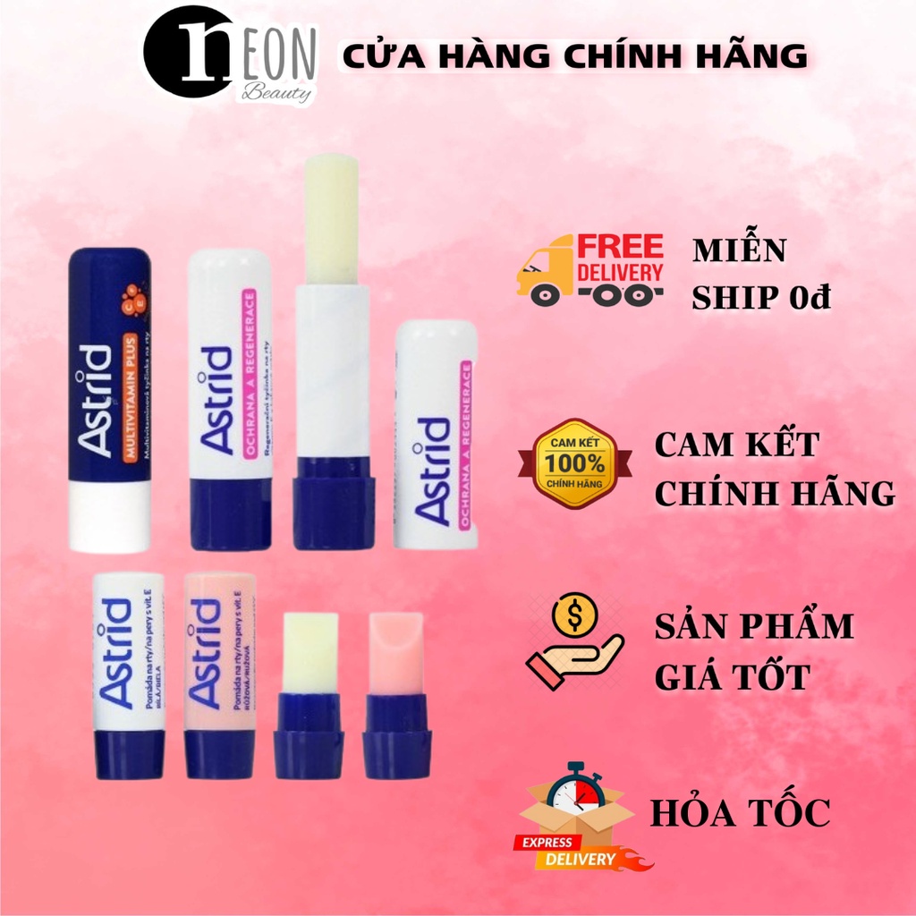Son Astrid Son dưỡng mỡ hươu tẩy da chết, dưỡng ẩm môi căng mọng - NEON BEAUTY