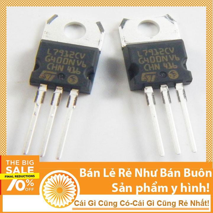 Anasa IC ổn áp 7912 3P TO220 chân cắm Anasa