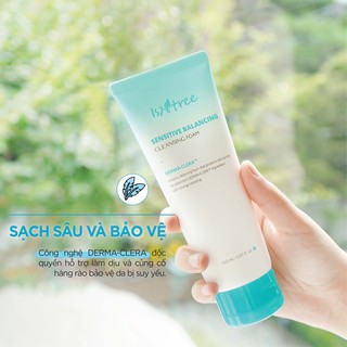 Sữa rửa mặt dạng bọt ISNTREE SENSITIVE BALANCING CLEANSING FOAM 150ml