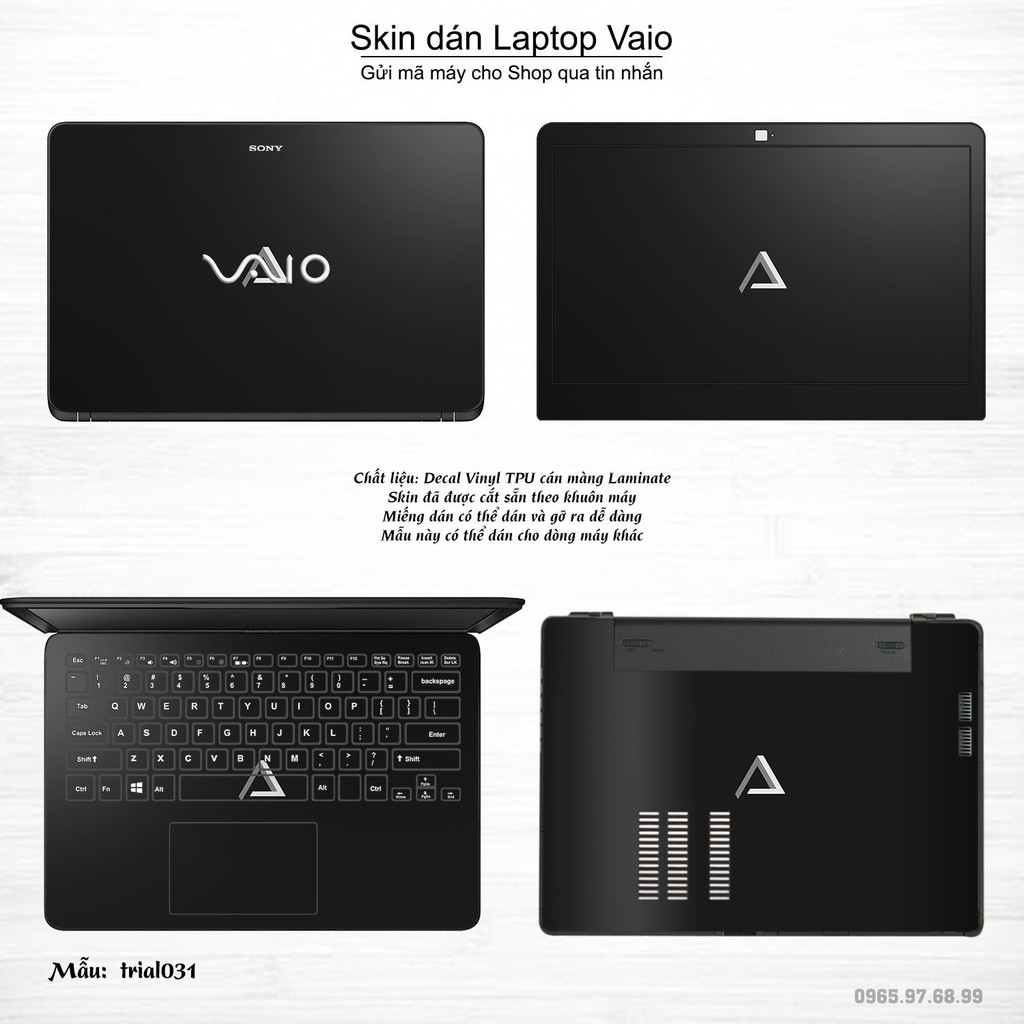 Skin dán Laptop Sony Vaio in hình Đa giác nhiều mẫu 6 (inbox mã máy cho Shop)