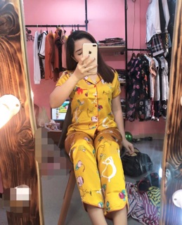 🍒 Pizama lụa satin mẫu Gấu Cherry🍒