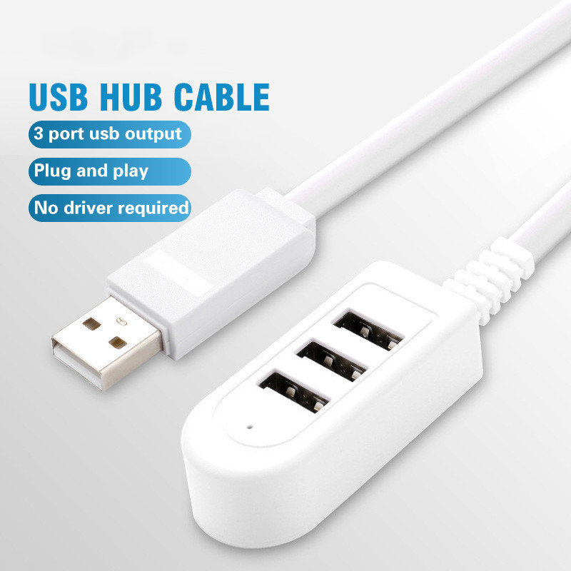 Cáp HUB USB Ankndo chia 3 trong 1 mini truyền dữ liệu sạc pin tốc độ cao dành cho máy tính bàn/máy tính xách tay