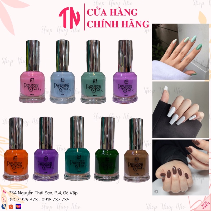 Sơn thường móng tay Prosper No.04 không cần hơ đèn 14ml dụng cụ làm móng tay chuyên nghiệp nail