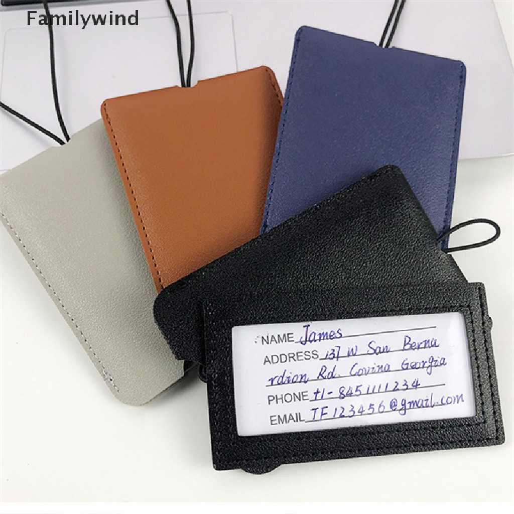 Thẻ Tên Gắn Hành Lý Bằng Da PU Nhỏ Gọn Tiện Dụng