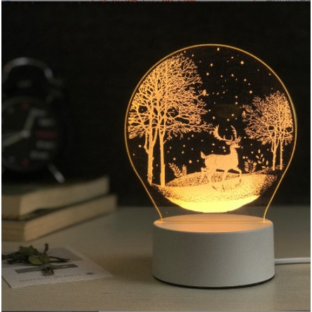 Đèn ngủ 3d, đa chiều KẾT NỐI PHÁT NHẠC để bàn, trang trí phòng ngủ, Đèn ngủ cho bé và gia đình