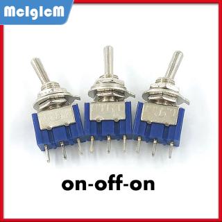 Set 5 công tắc mini Spdt 6A 125V / 3A 250V AC 3 chân 13 * 8.5Mm chất lượng cao