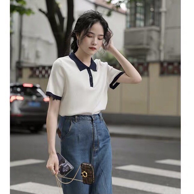 Áo Polo Ngắn Tay Dáng Rộng Thời Trang Hàn Quốc | BigBuy360 - bigbuy360.vn