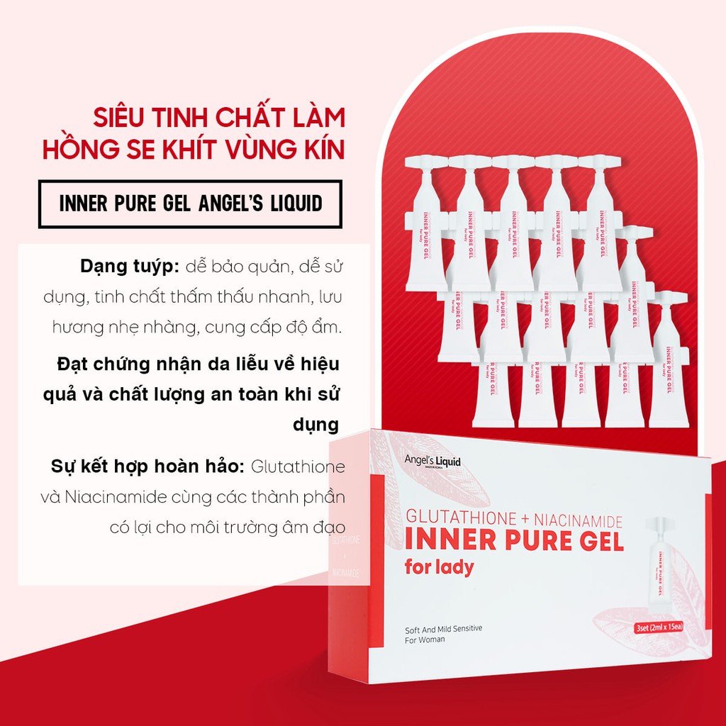 Tinh Chất Làm Hồng Và Se Khít Vùng Kín Angel's Liquid Glutathione +Niacinamide Inner Pure Gel