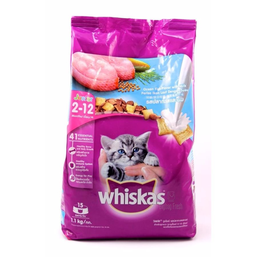 Thức ăn cho mèo con Whiskas Junior gói 1,1kg