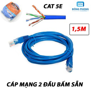 Cáp Mạng 2 Đầu Bấm Sẵn Tốc Độ CAT 5E LXF Dài 1,5m