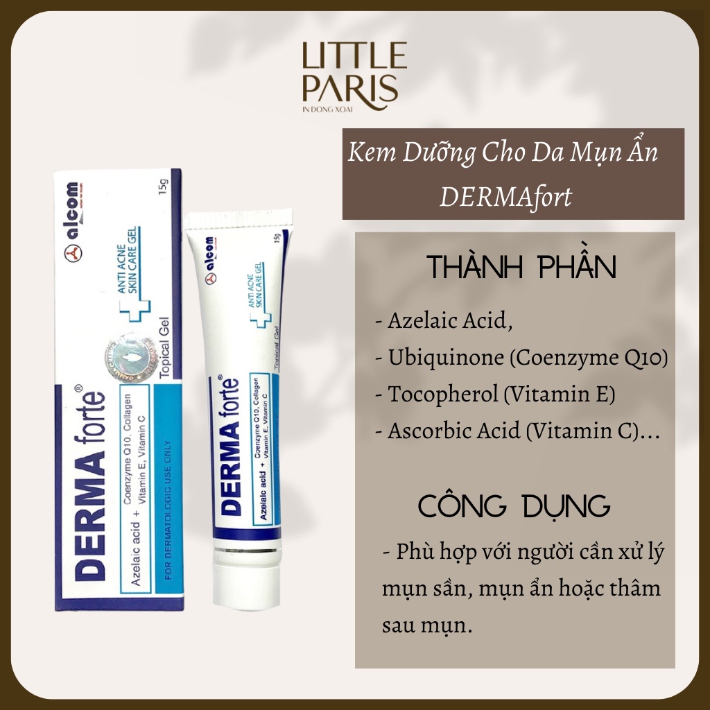 [Hàng sẵn] DERMAfort Gel Dưỡng Da Mụn Ẩn 15g