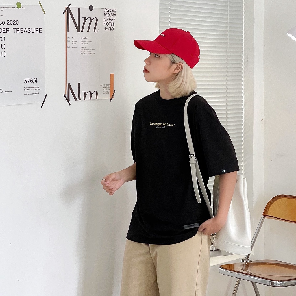 Áo thun nam nữ local brand unisex Fearow Sunflower Tee/ Đen FW129