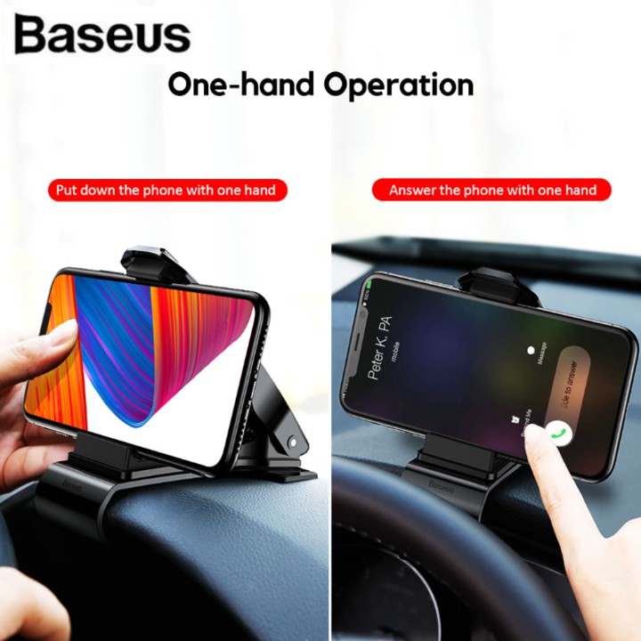 Giá đỡ điện thoại - Kẹp điện thoại nhãn hiệu Baseus gắn taplo ô tô SUDZ-01 - Bảo hành 6 tháng