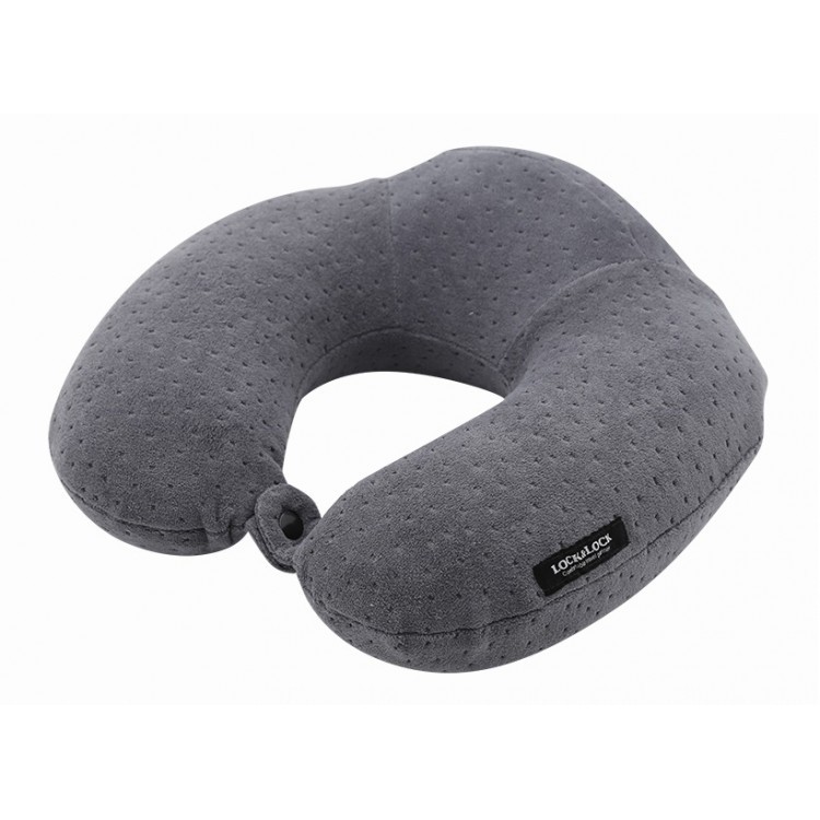 Gối cổ du lịch Lock &amp; Lock 30cm [ LTZ852 ] - gối MEMORY FOAM TRAVEL PILLOW  bông cotton cao cấp