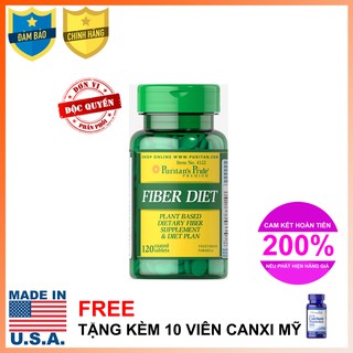 Viên uống bổ sung chất xơ giảm cân Puritan's Pride Fiber Diet 120 viên
