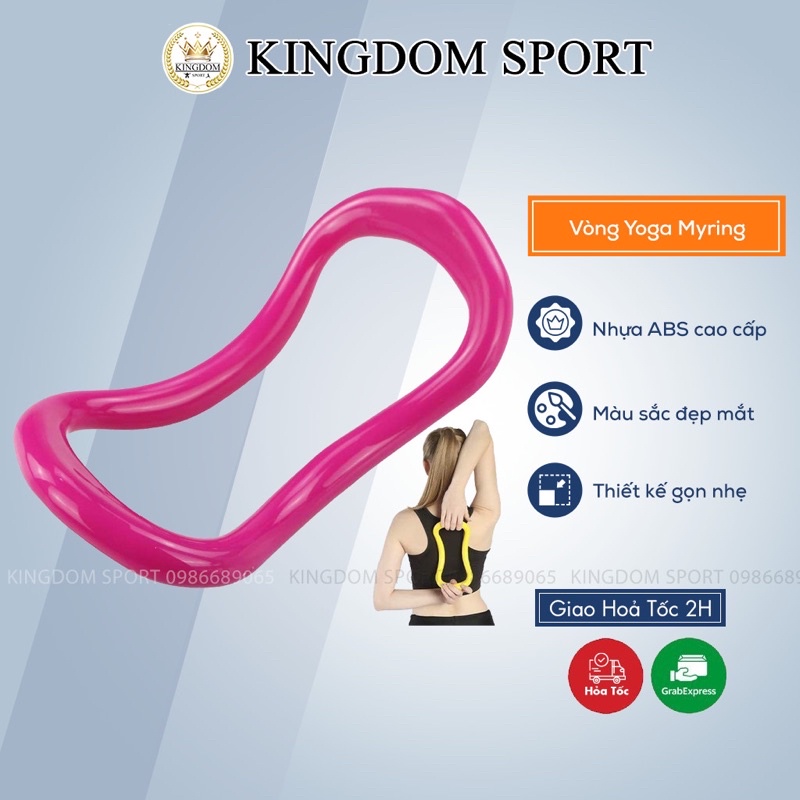 Vòng yoga Myring nhựa ABS Cao Cấp KINGDOM SPORT size 23,5 x 13,5 x 8cm